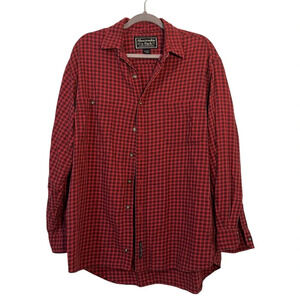 Abercrombie & Fitch Men’s Size Medium Red Plaid Casual Button Down Long Sleeve